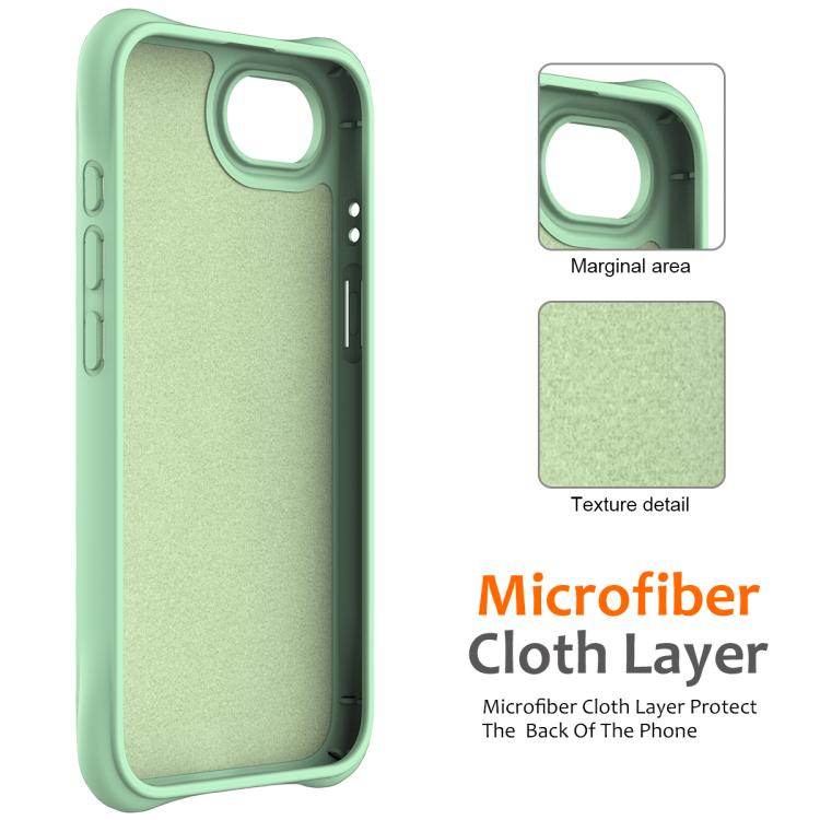 For iPhone 16e Wave Texture MagSafe Magnetic Liquid Silicone Phone Case(Green) by bashfashion