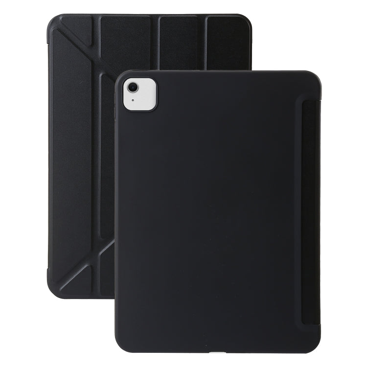 For iPad Air 11 2025 / 2024 TPU Deformation Flip Leather Tablet Case with Holder(Black) by bashfashion