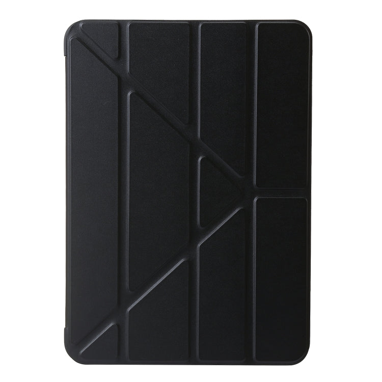 For iPad Air 11 2025 / 2024 TPU Deformation Flip Leather Tablet Case with Holder(Black) by bashfashion