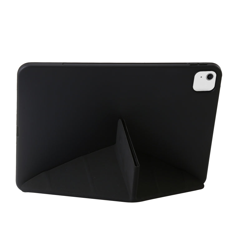 For iPad Air 11 2025 / 2024 TPU Deformation Flip Leather Tablet Case with Holder(Black) by bashfashion