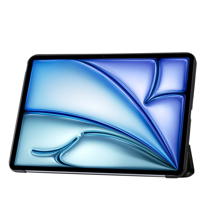 For iPad Air 11 2025 / 2024 TPU Deformation Flip Leather Tablet Case with Holder(Black) by bashfashion