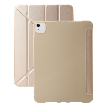 For iPad Air 13 2025 / 2024 TPU Deformation Flip Leather Tablet Case with Holder(Gold) by bashfashion