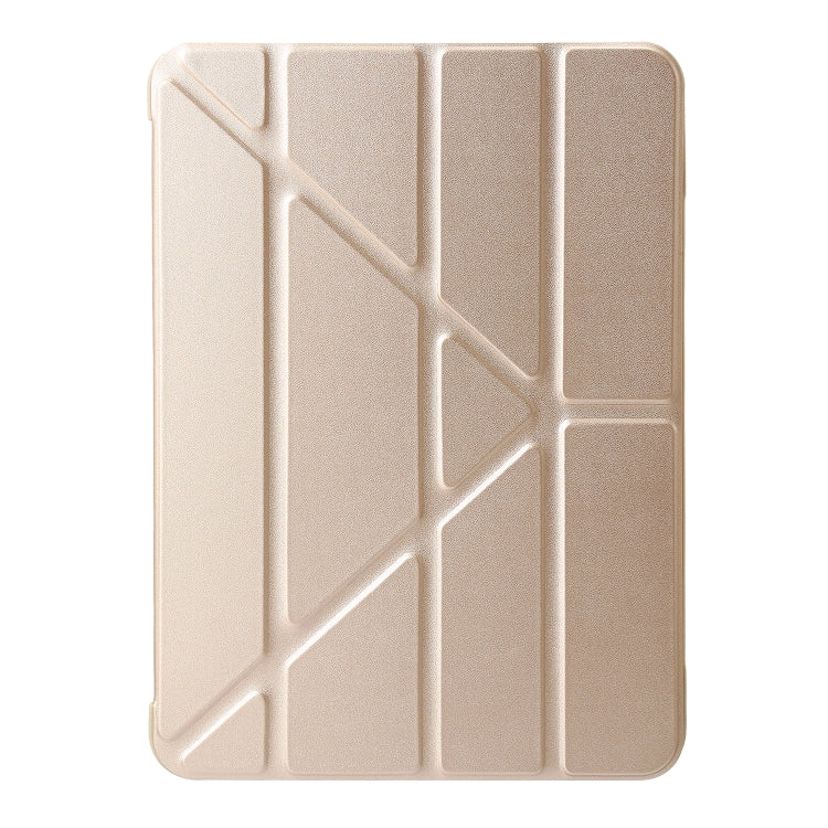 For iPad Air 13 2025 / 2024 TPU Deformation Flip Leather Tablet Case with Holder(Gold) by bashfashion