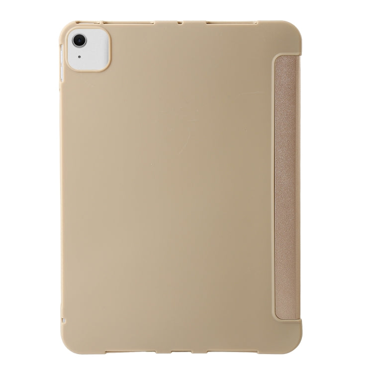 For iPad Air 13 2025 / 2024 TPU Deformation Flip Leather Tablet Case with Holder(Gold) by bashfashion
