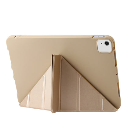 For iPad Air 13 2025 / 2024 TPU Deformation Flip Leather Tablet Case with Holder(Gold) by bashfashion