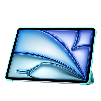 For iPad Air 13 2025 / 2024 TPU Deformation Flip Leather Tablet Case with Holder(Mint Blue) by bashfashion