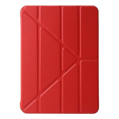 For iPad Pro 11 2025 / 2024 TPU Deformation Flip Leather Tablet Case with Holder(Red) by bashfashion