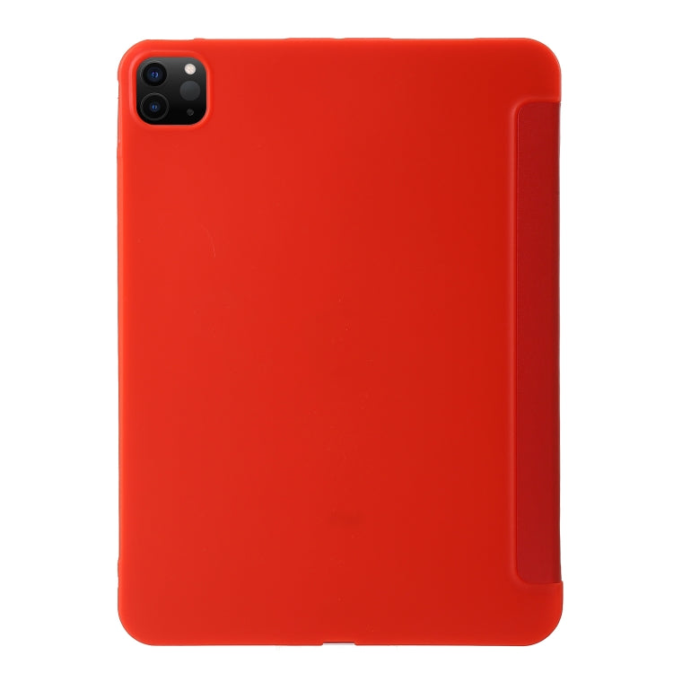 For iPad Pro 11 2025 / 2024 TPU Deformation Flip Leather Tablet Case with Holder(Red) by bashfashion