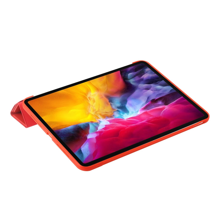For iPad Pro 11 2025 / 2024 TPU Deformation Flip Leather Tablet Case with Holder(Red) by bashfashion