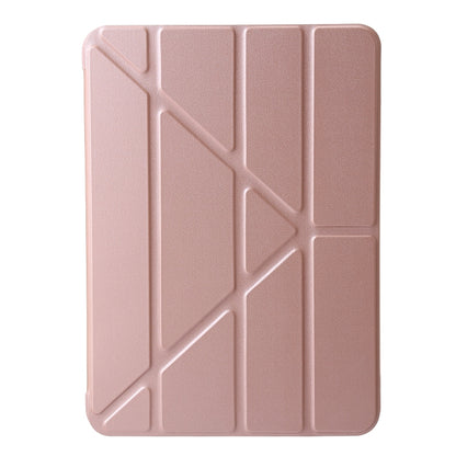 For iPad Pro 11 2025 / 2024 TPU Deformation Flip Leather Tablet Case with Holder(Rose Gold) by bashfashion