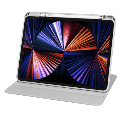 For iPad Pro 13 2025 / 2024 Acrylic 360 Degree Rotation Holder Leather Tablet Case(Fog Grey) by bashfashion