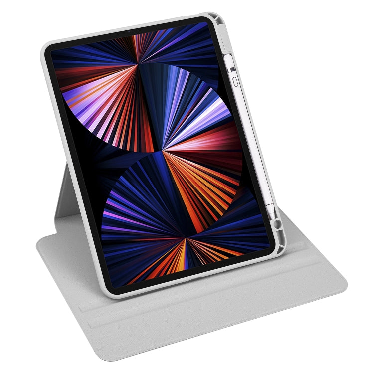 For iPad Pro 13 2025 / 2024 Acrylic 360 Degree Rotation Holder Leather Tablet Case(Fog Grey) by bashfashion