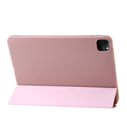 For iPad Pro 13 2025 / 2024 Three-fold Holder Flip Tablet Leather Case(Rose Gold) by bashfashion