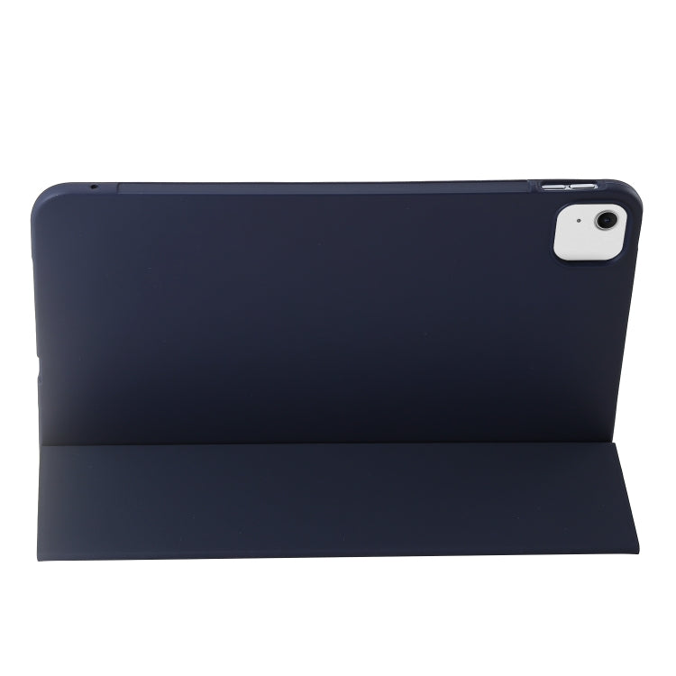 For iPad Air 11 2025 / 2024 Three-fold Holder Flip Tablet Leather Case(Dark Blue) by bashfashion