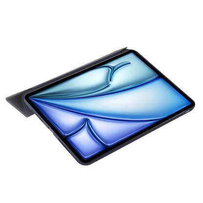 For iPad Air 11 2025 / 2024 Three-fold Holder Flip Tablet Leather Case(Dark Blue) by bashfashion