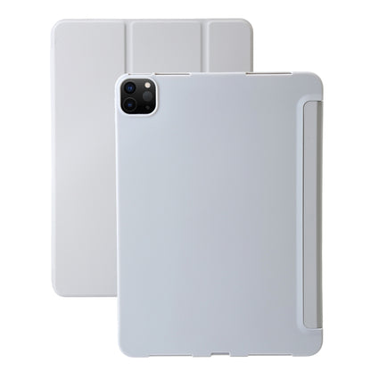 For iPad Pro 11 2025 / 2024 Three-fold Holder Flip Tablet Leather Case(Grey) by bashfashion