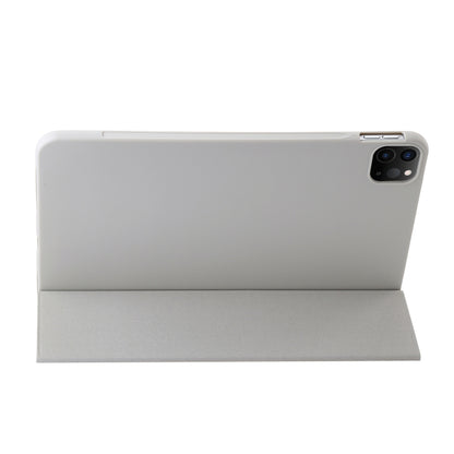 For iPad Pro 11 2025 / 2024 Three-fold Holder Flip Tablet Leather Case(Grey) by bashfashion