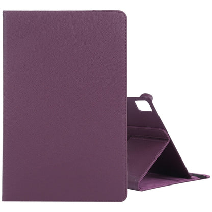 For iPad Air 11 2025 / 2024 360 Degree Rotation Litchi Texture Leather Tablet Case with Holder(Purple) by bashfashion