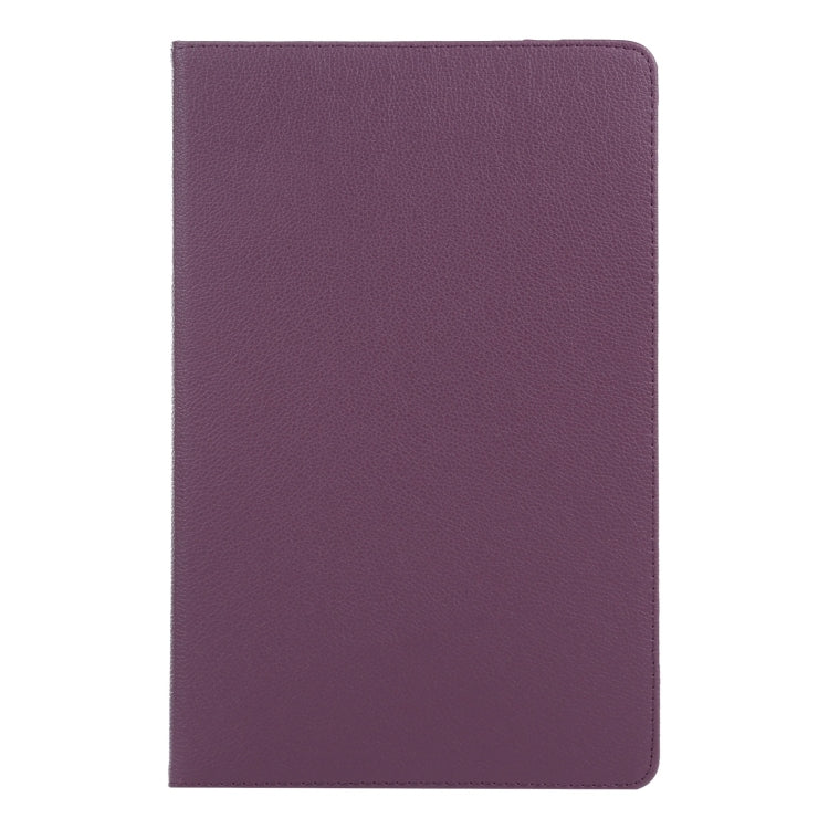 For iPad Air 11 2025 / 2024 360 Degree Rotation Litchi Texture Leather Tablet Case with Holder(Purple) by bashfashion