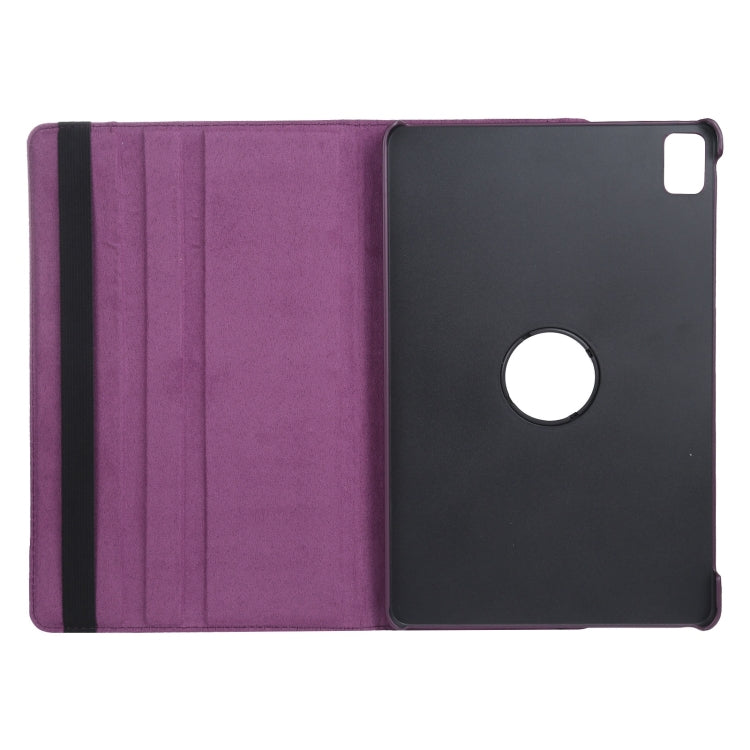 For iPad Air 11 2025 / 2024 360 Degree Rotation Litchi Texture Leather Tablet Case with Holder(Purple) by bashfashion