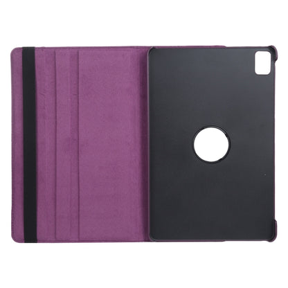 For iPad Air 11 2025 / 2024 360 Degree Rotation Litchi Texture Leather Tablet Case with Holder(Purple) by bashfashion