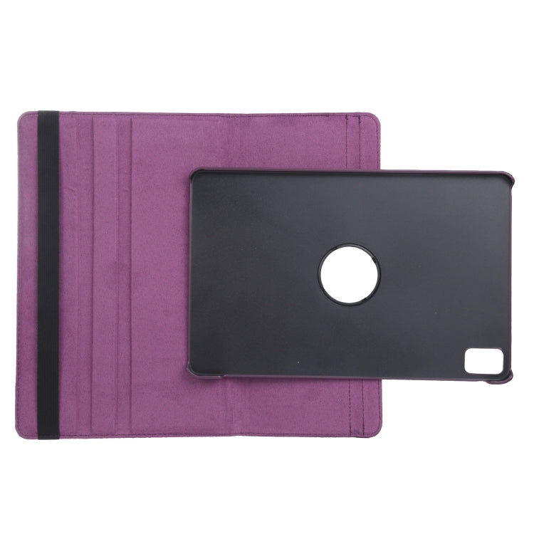 For iPad Air 11 2025 / 2024 360 Degree Rotation Litchi Texture Leather Tablet Case with Holder(Purple) by bashfashion