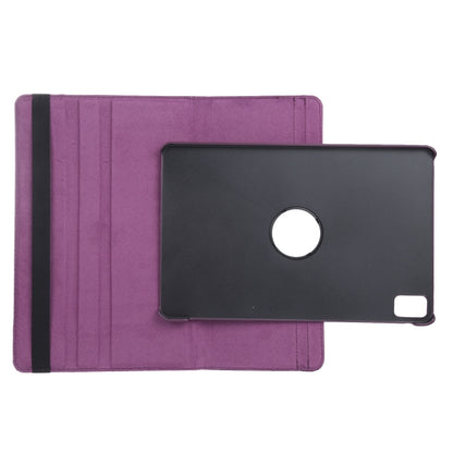 For iPad Air 11 2025 / 2024 360 Degree Rotation Litchi Texture Leather Tablet Case with Holder(Purple) by bashfashion