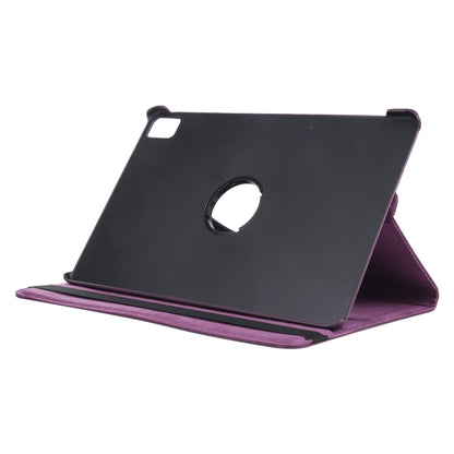 For iPad Air 11 2025 / 2024 360 Degree Rotation Litchi Texture Leather Tablet Case with Holder(Purple) by bashfashion