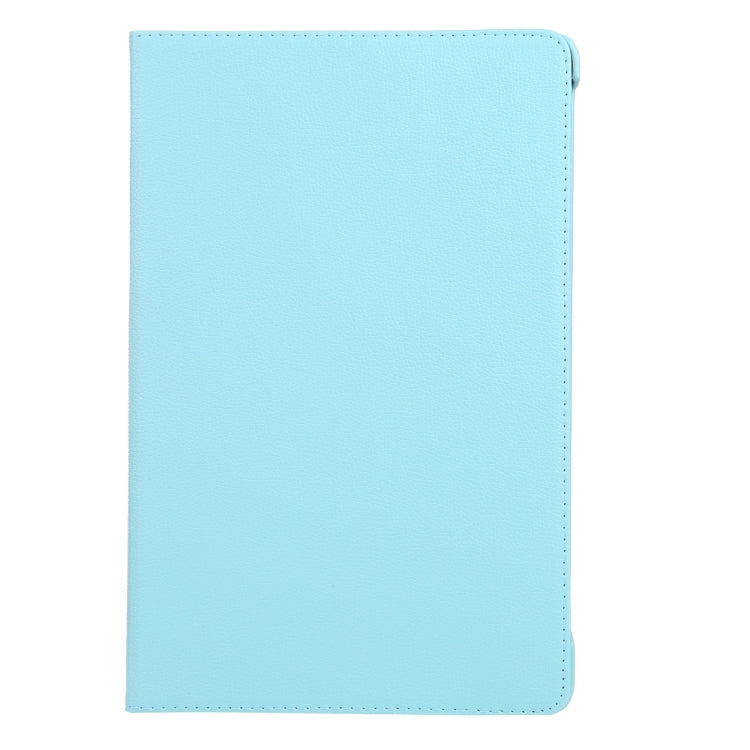 For iPad Pro 11 2025 / 2024 360 Degree Rotation Litchi Texture Leather Tablet Case with Holder(Sky Blue) by bashfashion