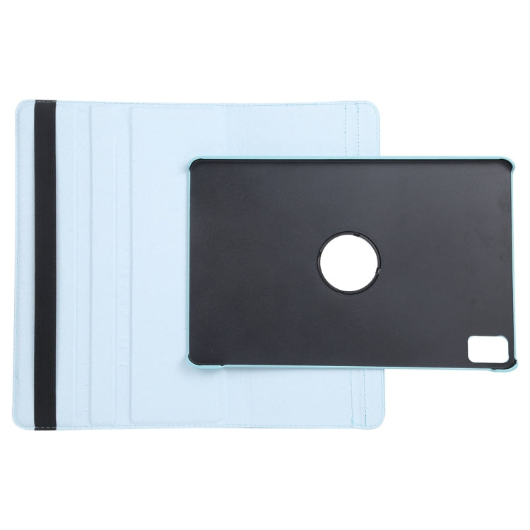 For iPad Pro 11 2025 / 2024 360 Degree Rotation Litchi Texture Leather Tablet Case with Holder(Sky Blue) by bashfashion