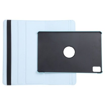 For iPad Pro 11 2025 / 2024 360 Degree Rotation Litchi Texture Leather Tablet Case with Holder(Sky Blue) by bashfashion
