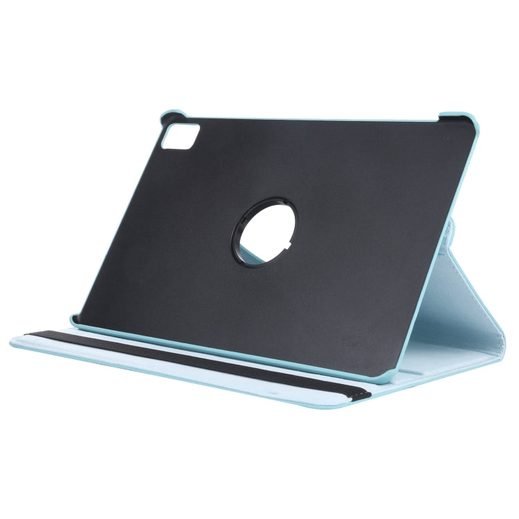For iPad Pro 11 2025 / 2024 360 Degree Rotation Litchi Texture Leather Tablet Case with Holder(Sky Blue) by bashfashion
