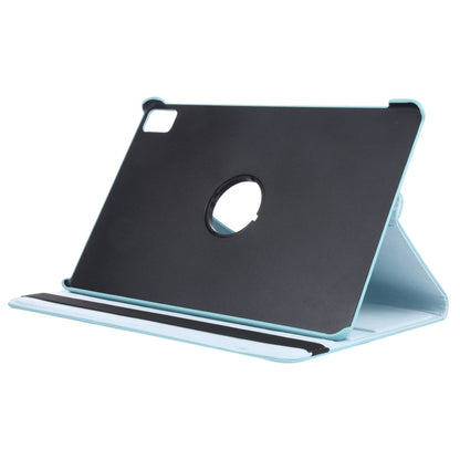 For iPad Pro 11 2025 / 2024 360 Degree Rotation Litchi Texture Leather Tablet Case with Holder(Sky Blue) by bashfashion
