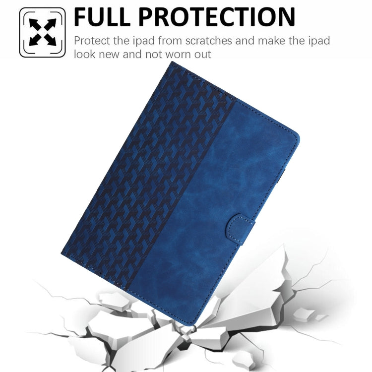 For iPad 2025 / 2022 Building Blocks Embossed Leather Smart Tablet Case(Blue) by bashfashion