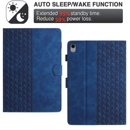 For iPad 2025 / 2022 Building Blocks Embossed Leather Smart Tablet Case(Blue) by bashfashion
