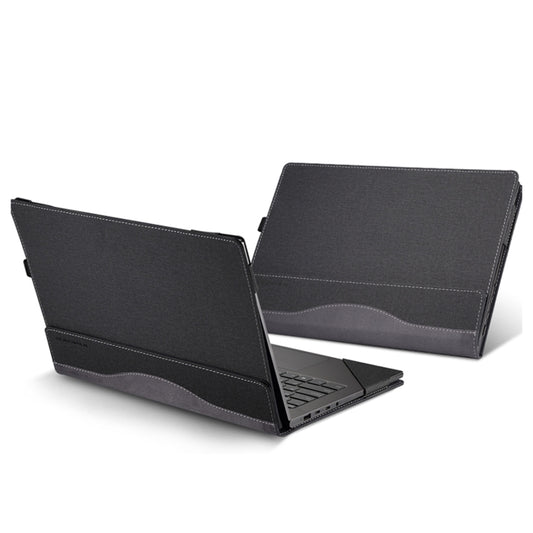For HP Envy X360 16 inch 16-ac Leather Laptop Shockproof Protective Case(Black) by bashfashion