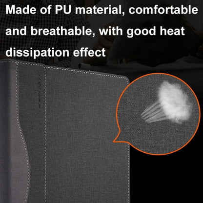 For HP Pavilion Plus Laptop 14-eh / 14t-eh Leather Laptop Shockproof Protective Case(Black) by bashfashion