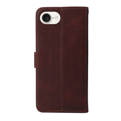For iPhone 16e Classic Calf Texture Flip Leather Phone Case(Brown) by bashfashion