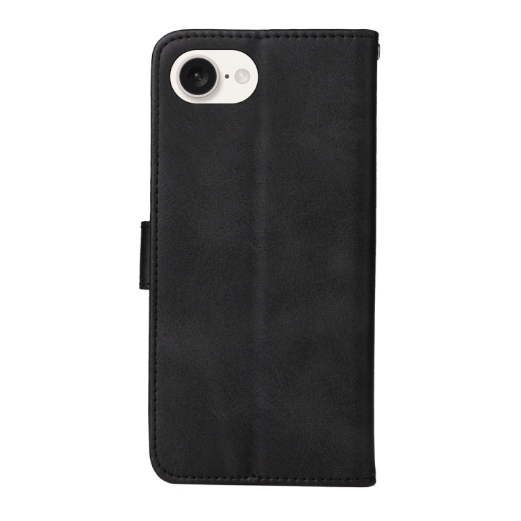 For iPhone 16e Classic Calf Texture Flip Leather Phone Case(Black) by bashfashion