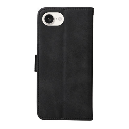For iPhone 16e Classic Calf Texture Flip Leather Phone Case(Black) by bashfashion