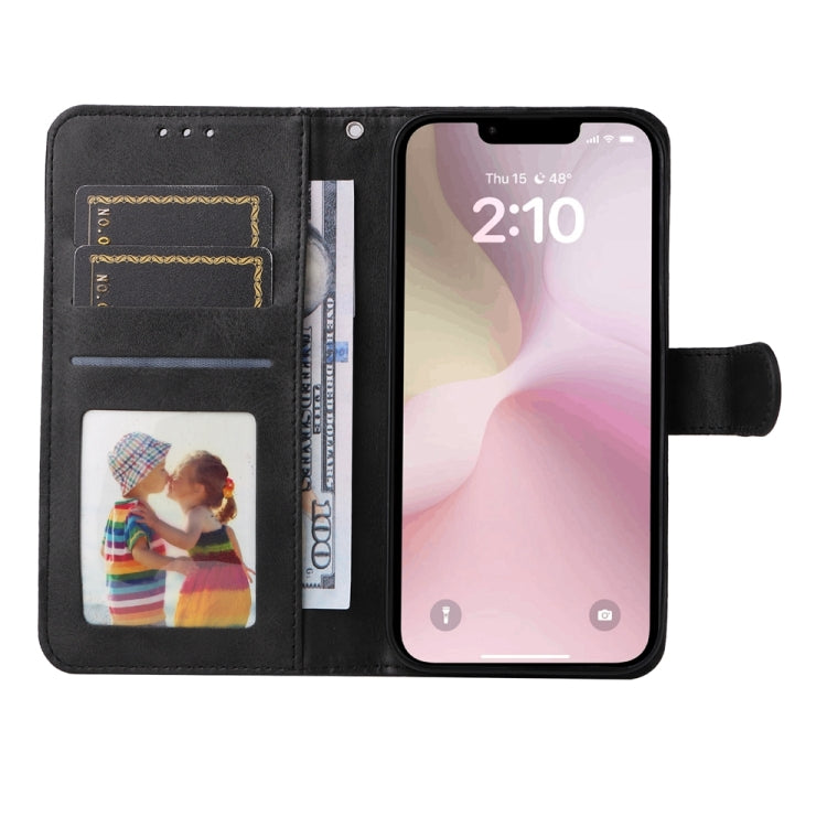 For iPhone 16e Classic Calf Texture Flip Leather Phone Case(Black) by bashfashion