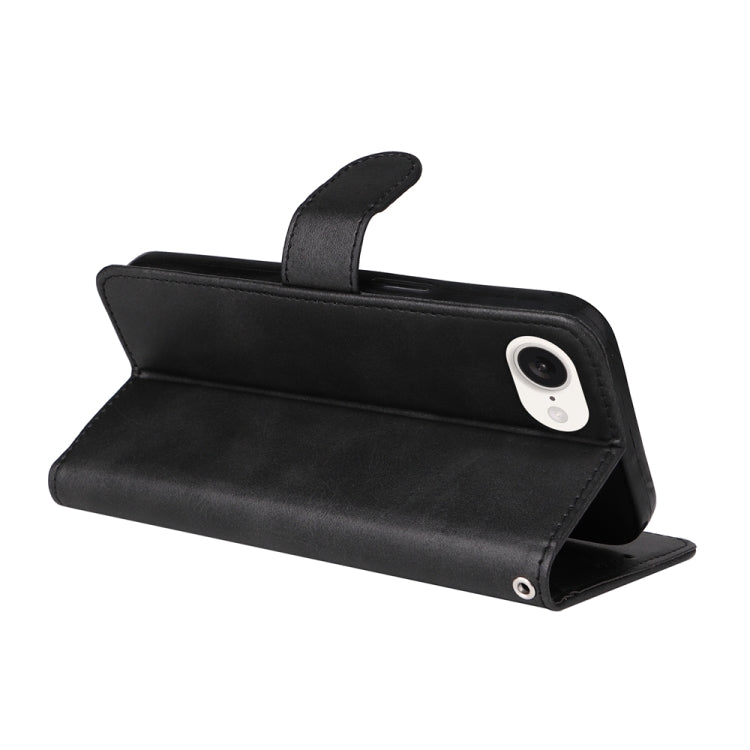 For iPhone 16e Classic Calf Texture Flip Leather Phone Case(Black) by bashfashion