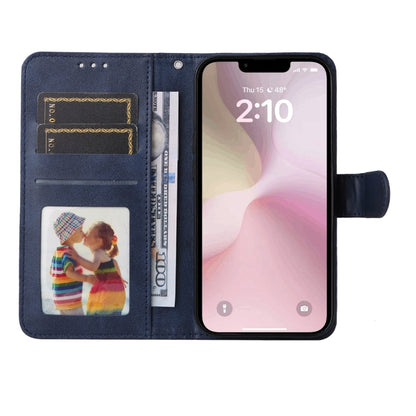 For iPhone 16e Classic Calf Texture Flip Leather Phone Case(Blue) by bashfashion