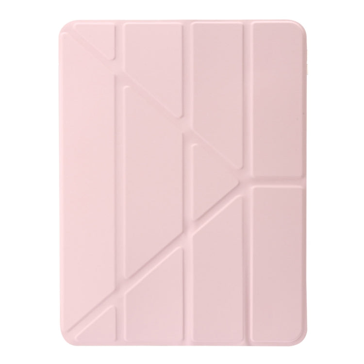 For iPad Pro 11 2025 / 2024 Clear Acrylic Deformation Leather Tablet Case(Pink) by bashfashion
