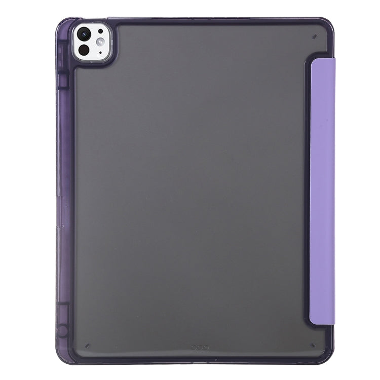 For iPad Pro 11 2025 / 2024 Clear Acrylic Deformation Leather Tablet Case(Pink) by bashfashion