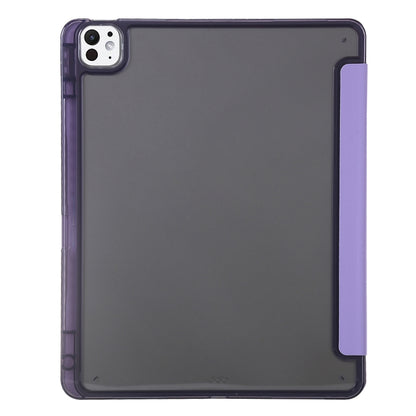 For iPad Pro 11 2025 / 2024 Clear Acrylic Deformation Leather Tablet Case(Pink) by bashfashion