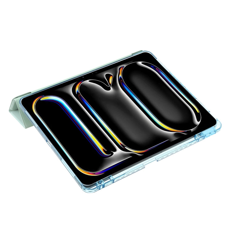 For iPad Pro 11 2025 / 2024 Clear Acrylic Deformation Leather Tablet Case(Yellow) by bashfashion