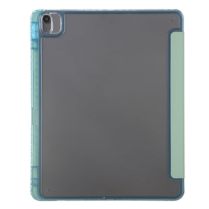 For iPad Air 13 2025 / 2024 Clear Acrylic Deformation Leather Tablet Case(Dark Green) by bashfashion