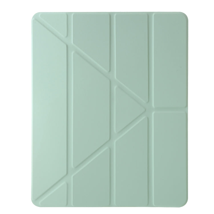 For iPad Air 13 2025 / 2024 Clear Acrylic Deformation Leather Tablet Case(Green) by bashfashion