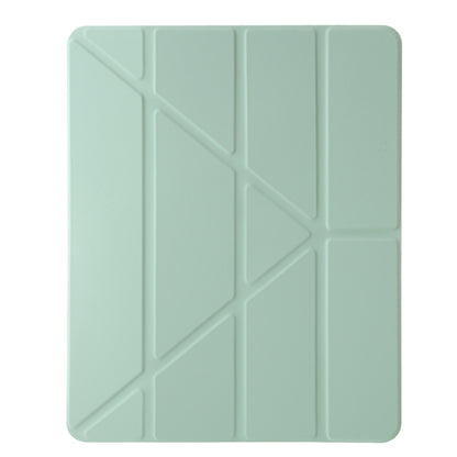 For iPad Air 13 2025 / 2024 Clear Acrylic Deformation Leather Tablet Case(Green) by bashfashion